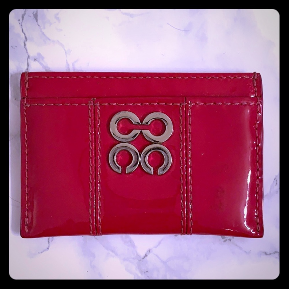 Pink Coach Mini Wallet with 4 Pockets